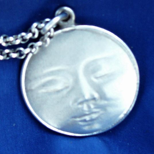 Moon Face, front of pendant